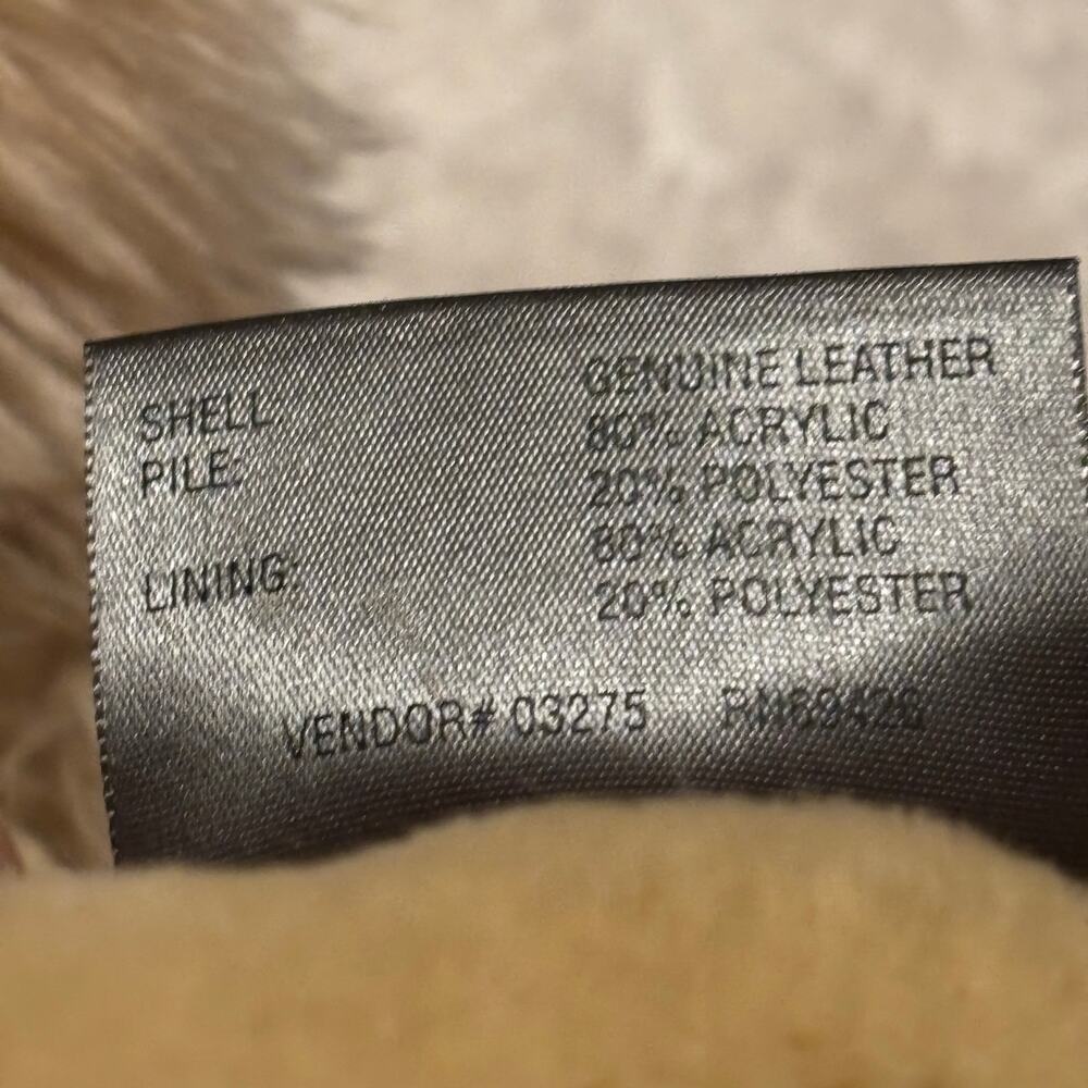 VTG Penny Lane Wilsons Suede Leather Coat Womens L Faux-Fur Trim Boho Jacket - Picture 9 of 14